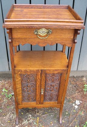 Oak Smoker's Cabinet   SOLD